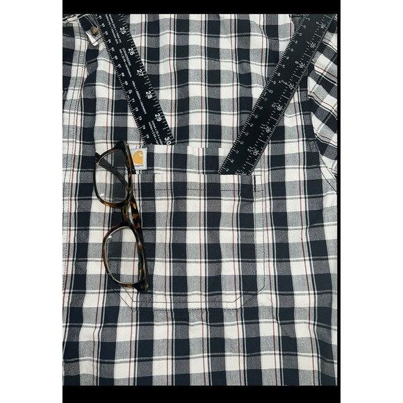 Carhartt Relaxed Fit Short Sleeve Button Down Plaid Shirt Men's Size 2XL - Picture 6 of 16